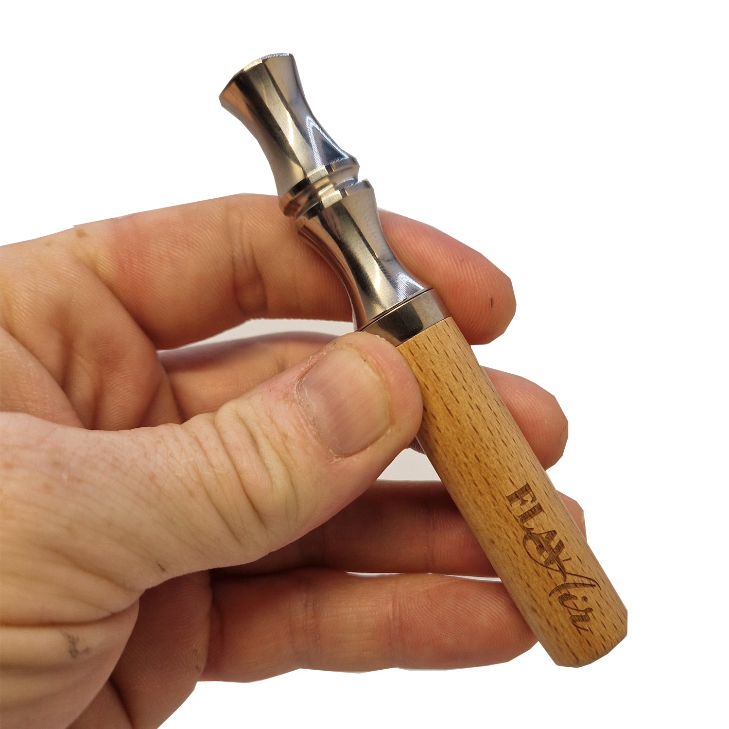 a hand holding a Flavair pen